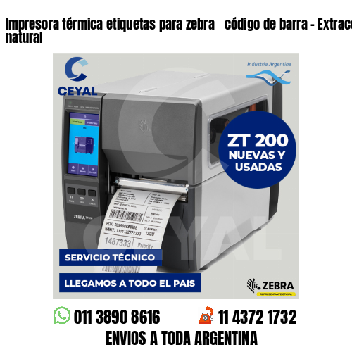 Impresora térmica etiquetas para zebra  código de barra – Extracción de gas natural